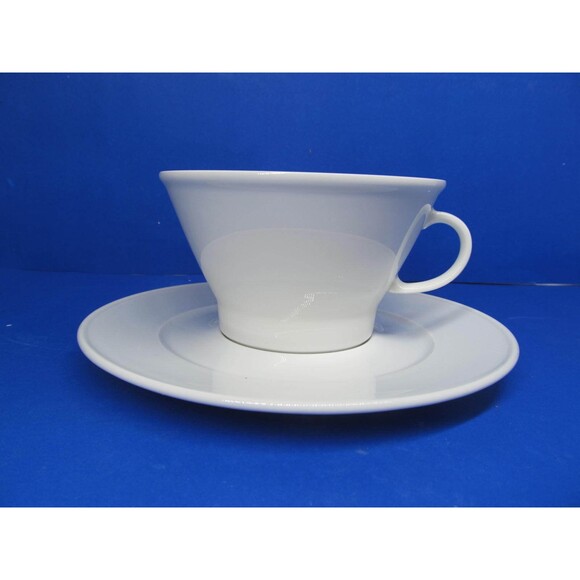 Crate And Barrel Loft White Cup And Saucer Design By Winterling Made In Germany - Picture 1 of 10